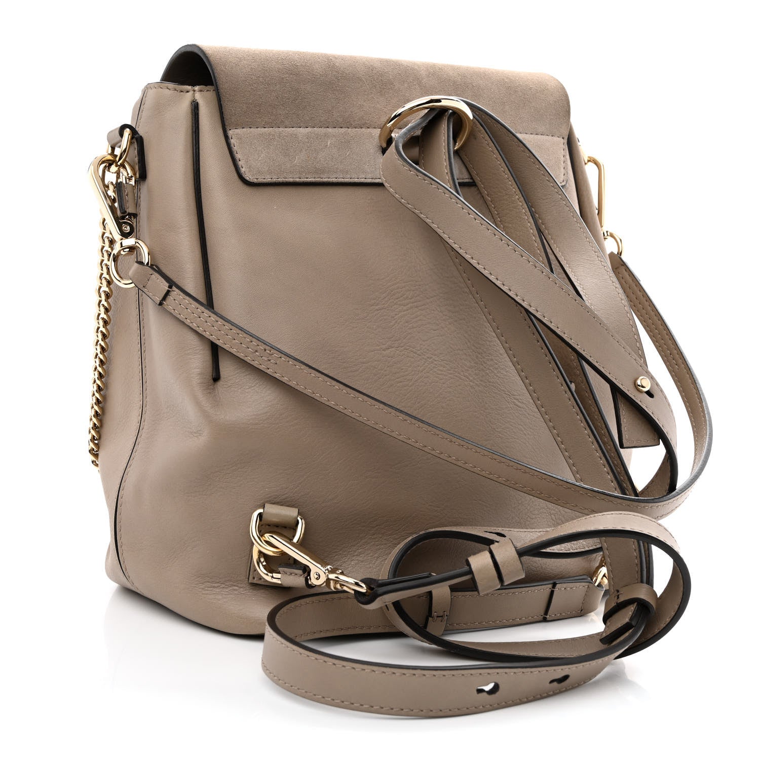 Chloe Suede Calfskin Medium Faye Backpack Motty Grey 3 of 10