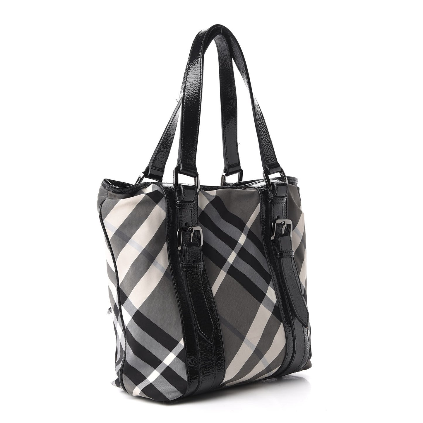 Nylon Beat Check Small Victoria Tote Black
