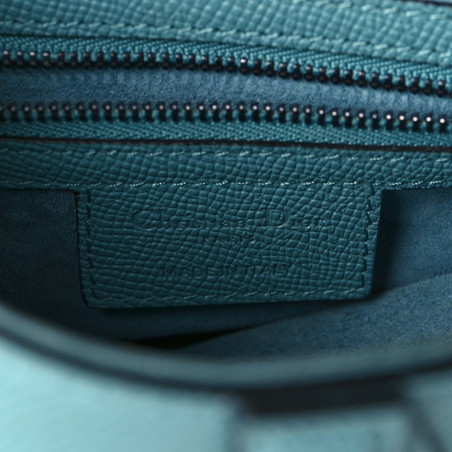 Grained Calfskin Saddle Bag Azure Blue