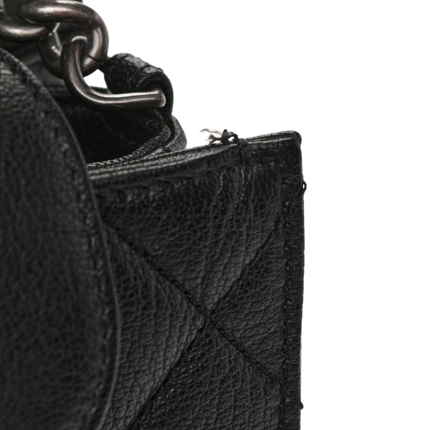 Chanel Goatskin Quilted Large Perfect Edge Flap Black 11 of 11
