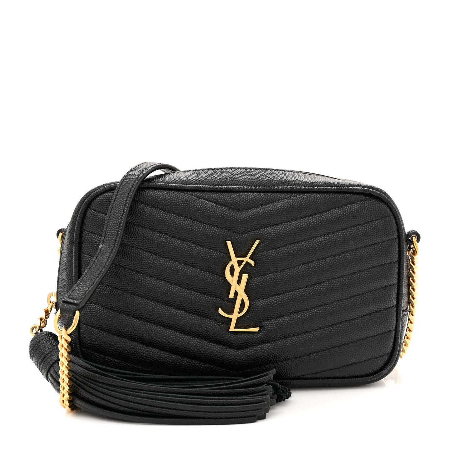 Grain De Poudre Matelasse Monogram Mini Lou Camera Bag Black