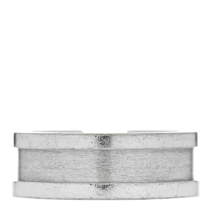 Cartier 18K White Gold Diamond 6.5mm Logo De Cartier Ring 49 5 4 of 6