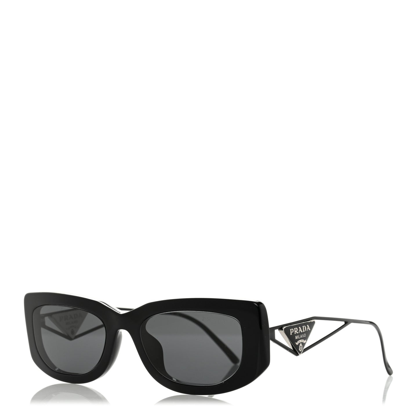 Acetate Sunglasses SPR 14Y Black Slate Gray