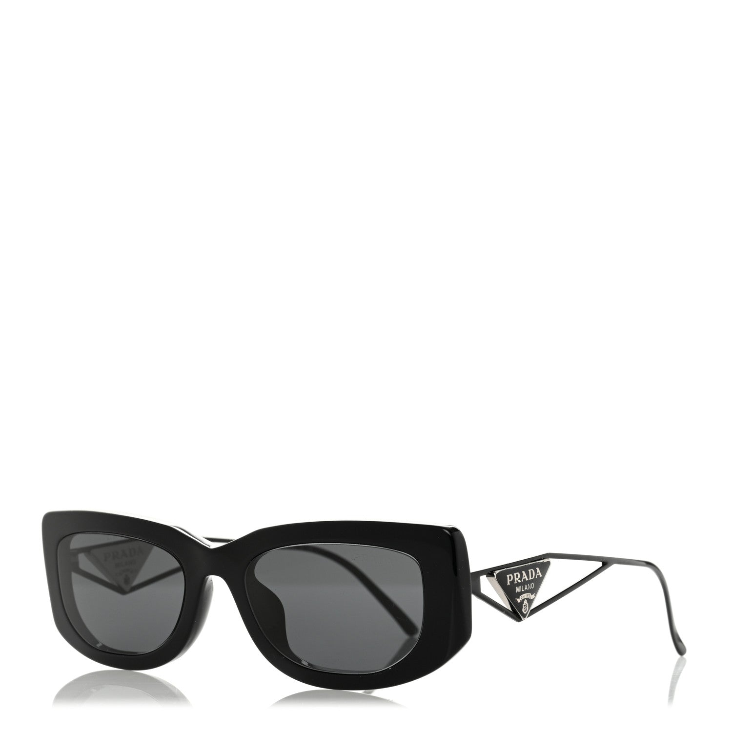 Prada Acetate Sunglasses SPR 14Y Black Slate Gray 1 of 8
