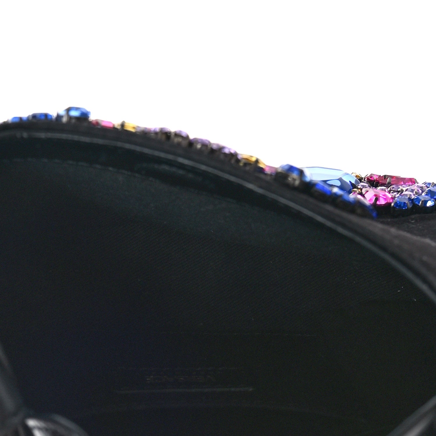 Versace Satin Crystal Embellished La Medusa Mini Hobo Bag Black Multicolor 5 of 8