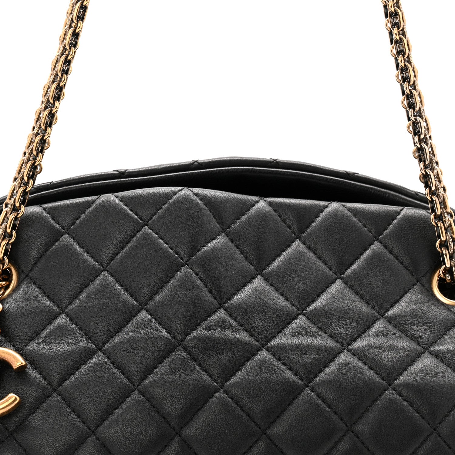 Chanel Lambskin Quilted Medium Just Mademoiselle Black 8 of 10