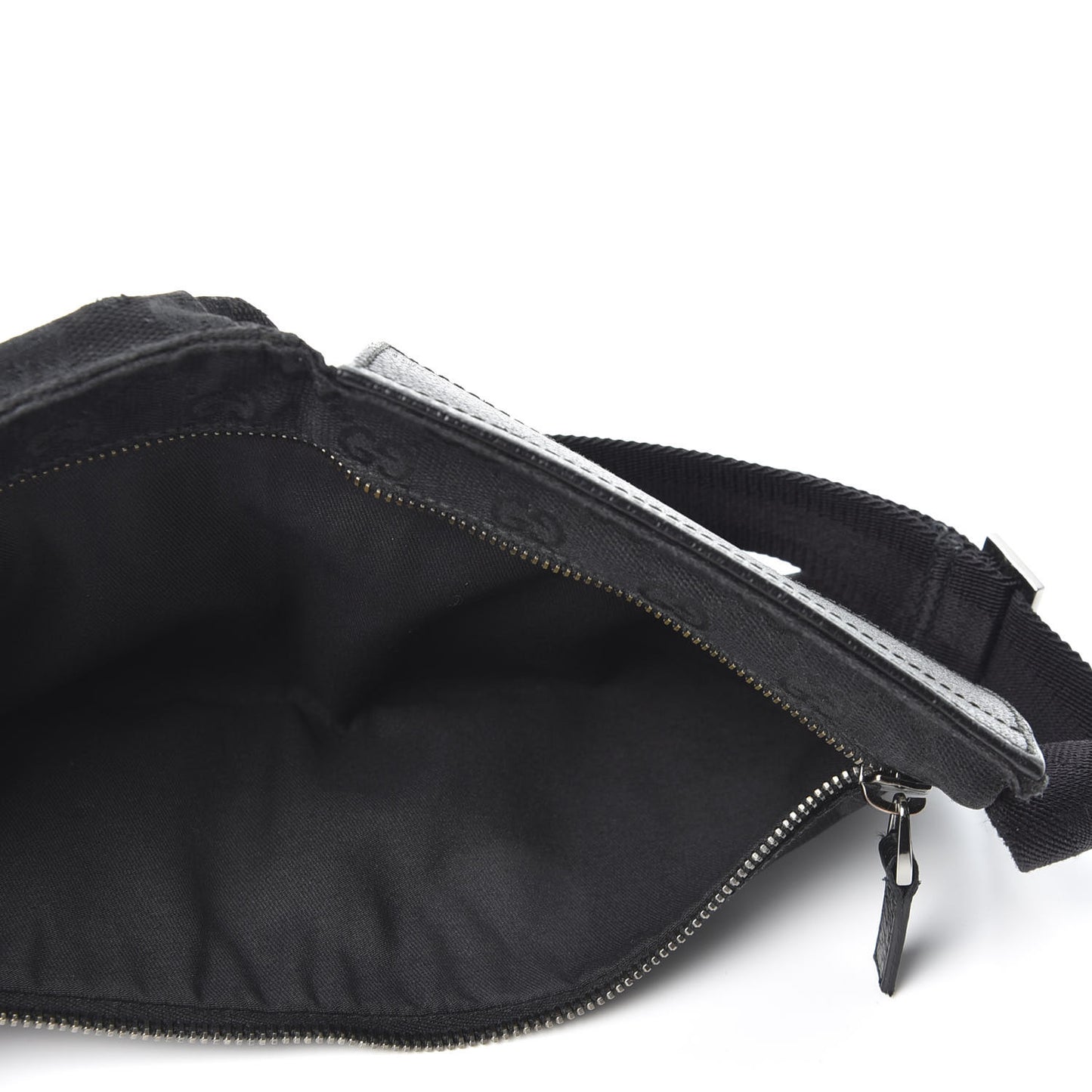 GG Monogram Double Pocket Belt Bag Black