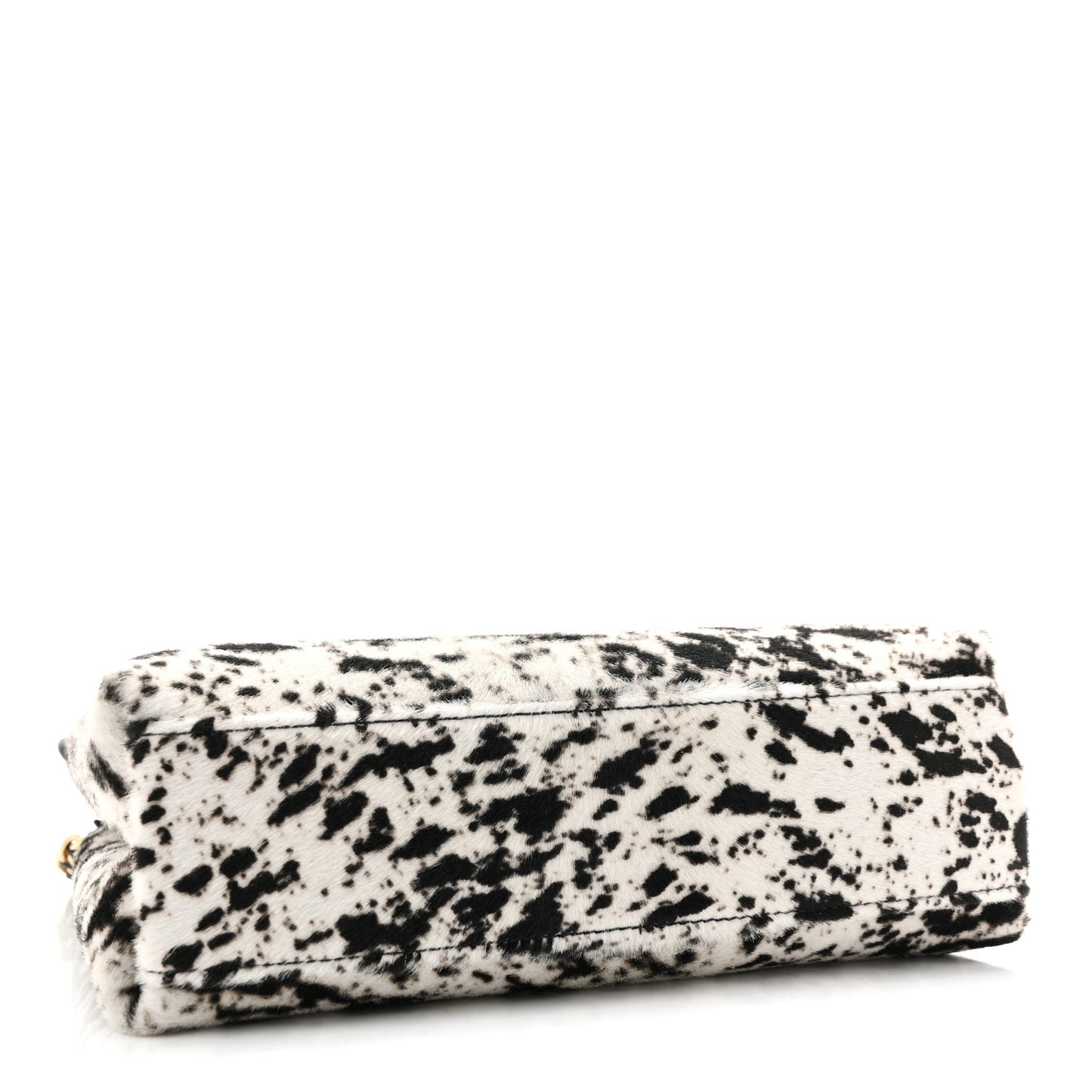 Pony Hair Printed Chic Lady Small Shopping Tote White Black