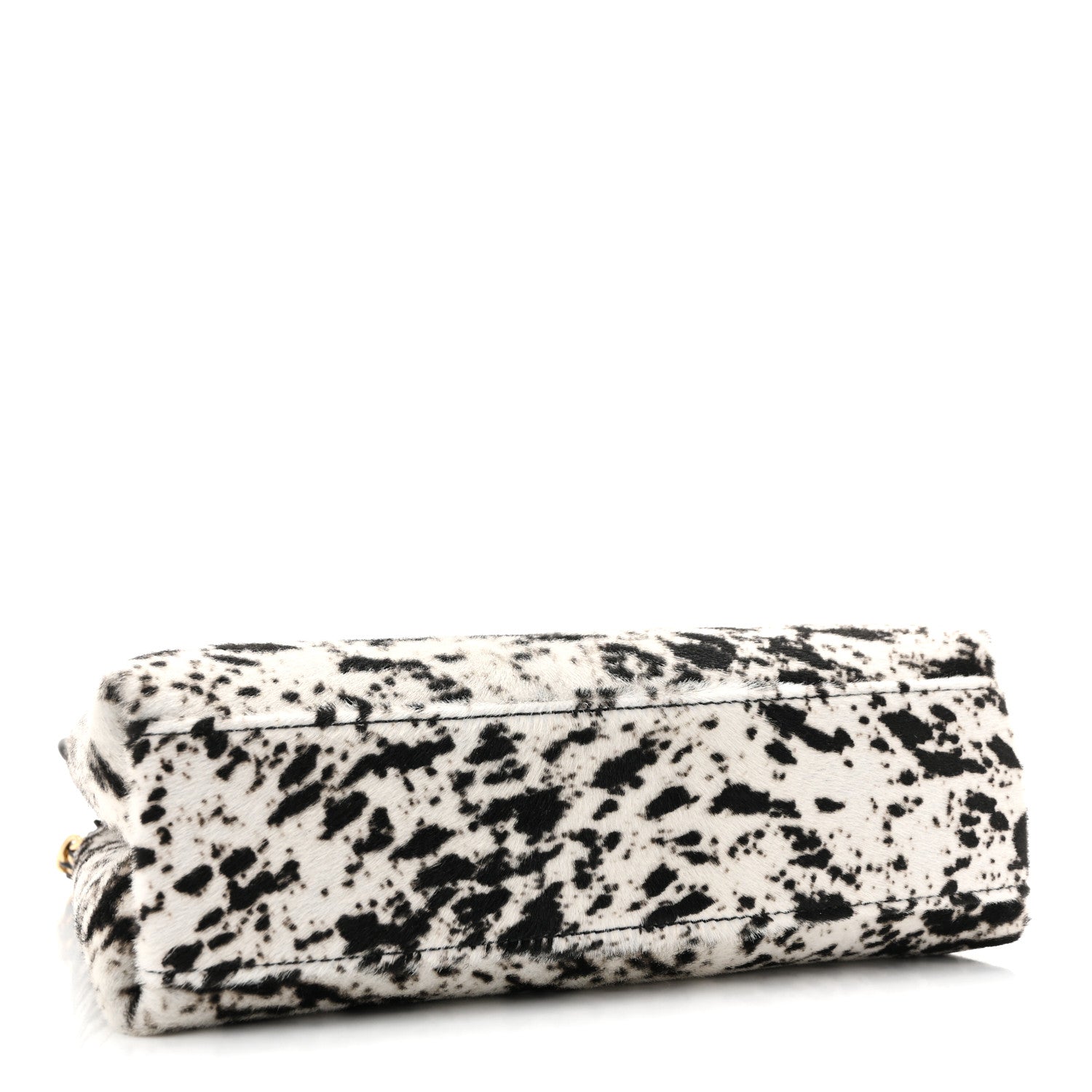 Chanel Pony Hair Printed Chic Lady Small Shopping Tote White Black 16 of 26