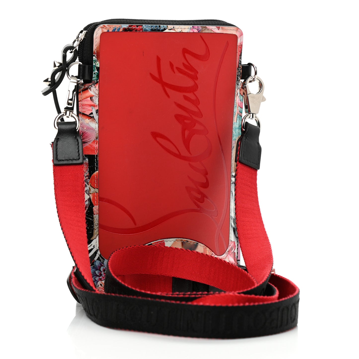 Calfskin Patent Sneakers Sole Printed Loubilab Clutch Loubi Multicolor