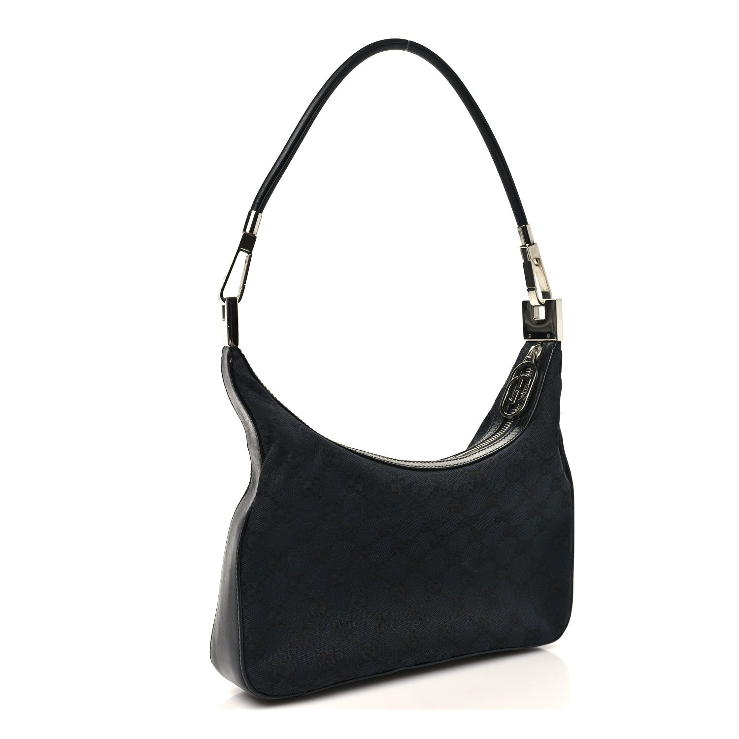 Gucci Monogram GG Clasp Hobo Black 3 of 10