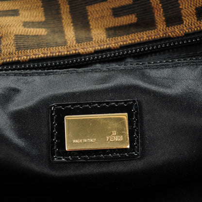 Fendi Zucca Quilted Medium Roll Tote Tobacco Black 6 of 7