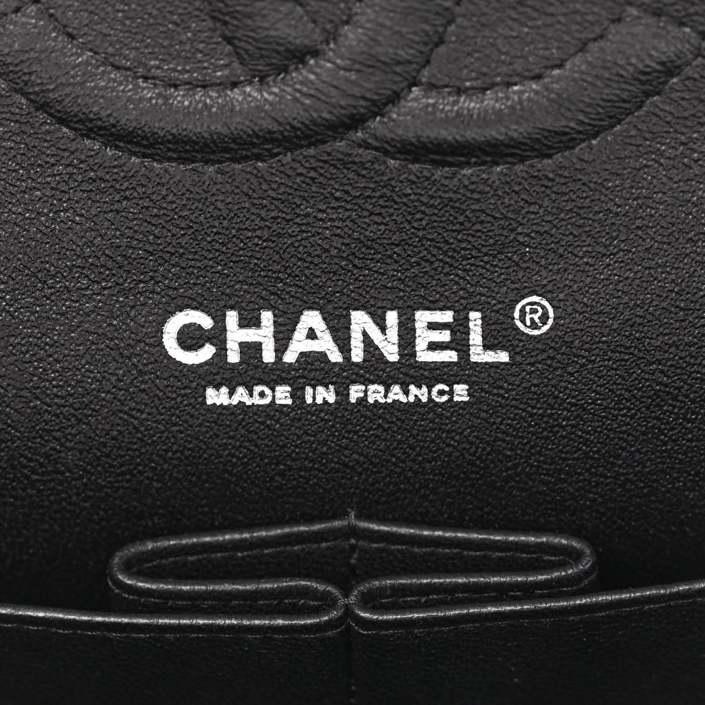 Patent Quilted Medium Double Flap Black