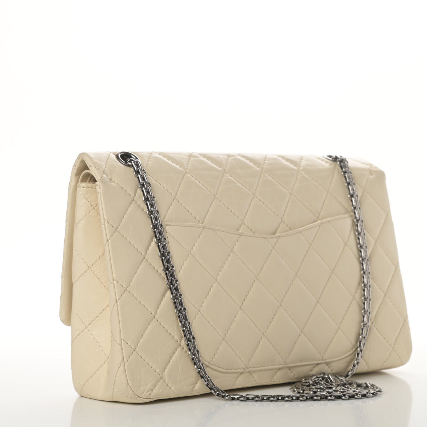 Aged Calfskin Quilted 2.55 Reissue 227 Flap Beige