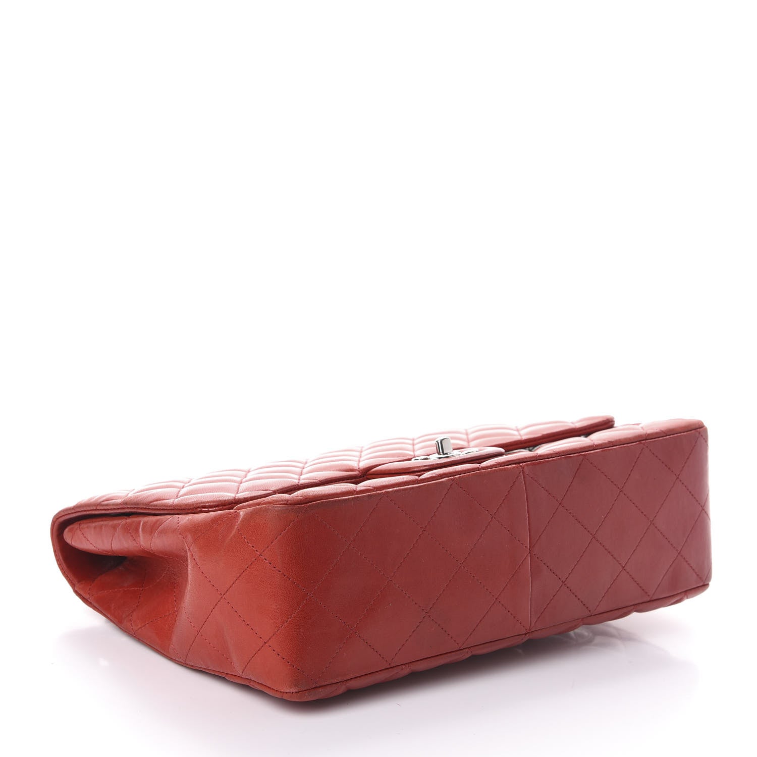 Chanel Lambskin Quilted Jumbo Single Flap Red 4 of 10