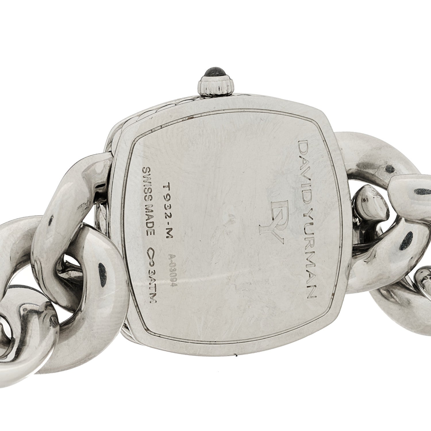 David Yurman Stainless Steel Diamond Bezel 27mm Albion Quartz Watch White 3 of 4