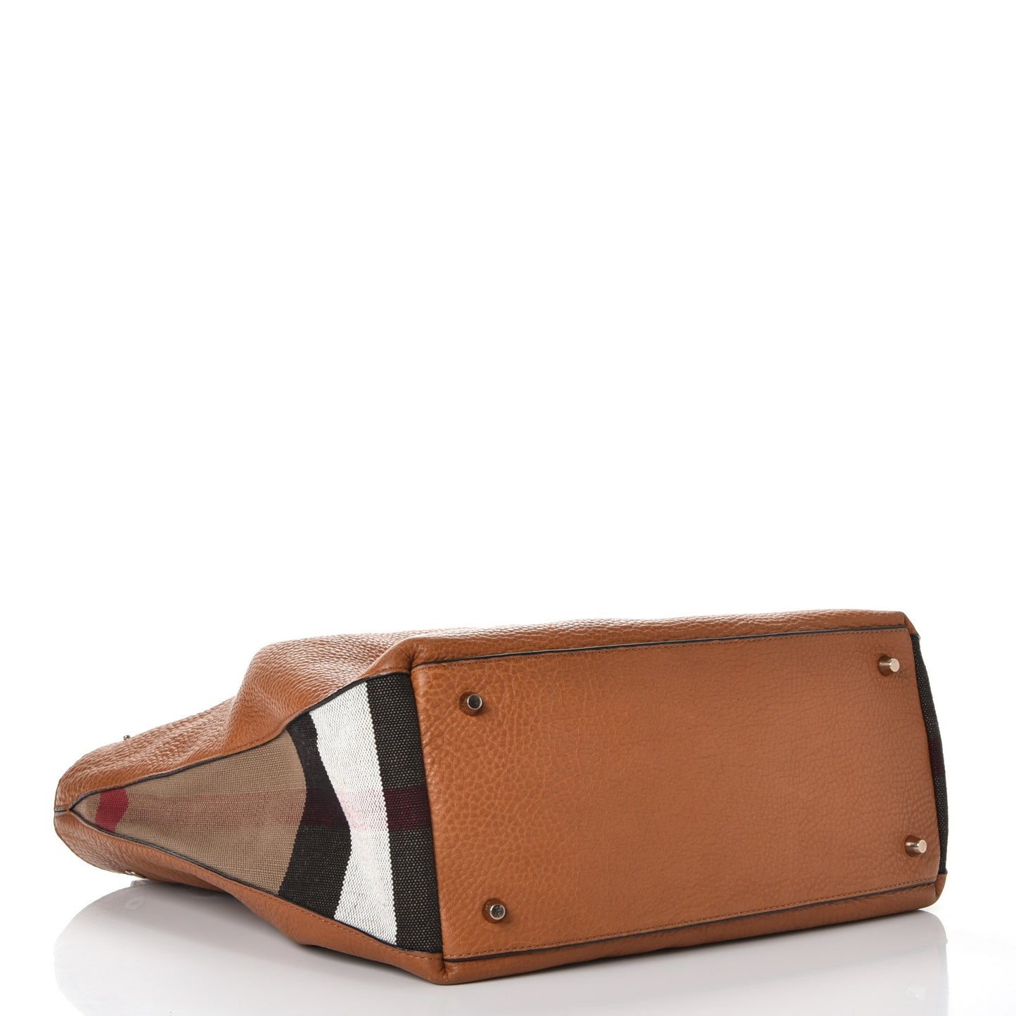 Grainy Calfskin House Check Medium Maidstone Tan