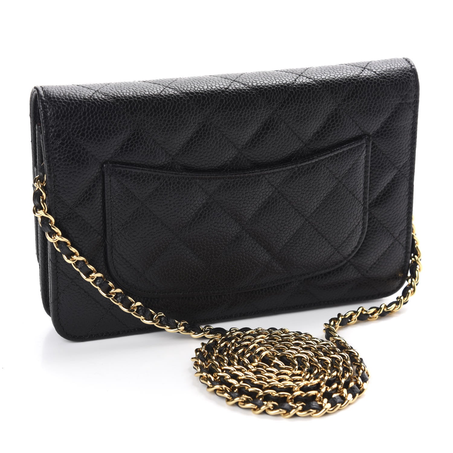 Chanel Caviar Quilted Wallet On Chain WOC Black 3 of 12