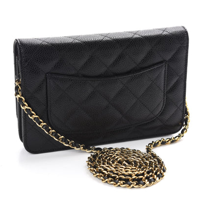 Chanel Caviar Quilted Wallet On Chain WOC Black 3 of 12