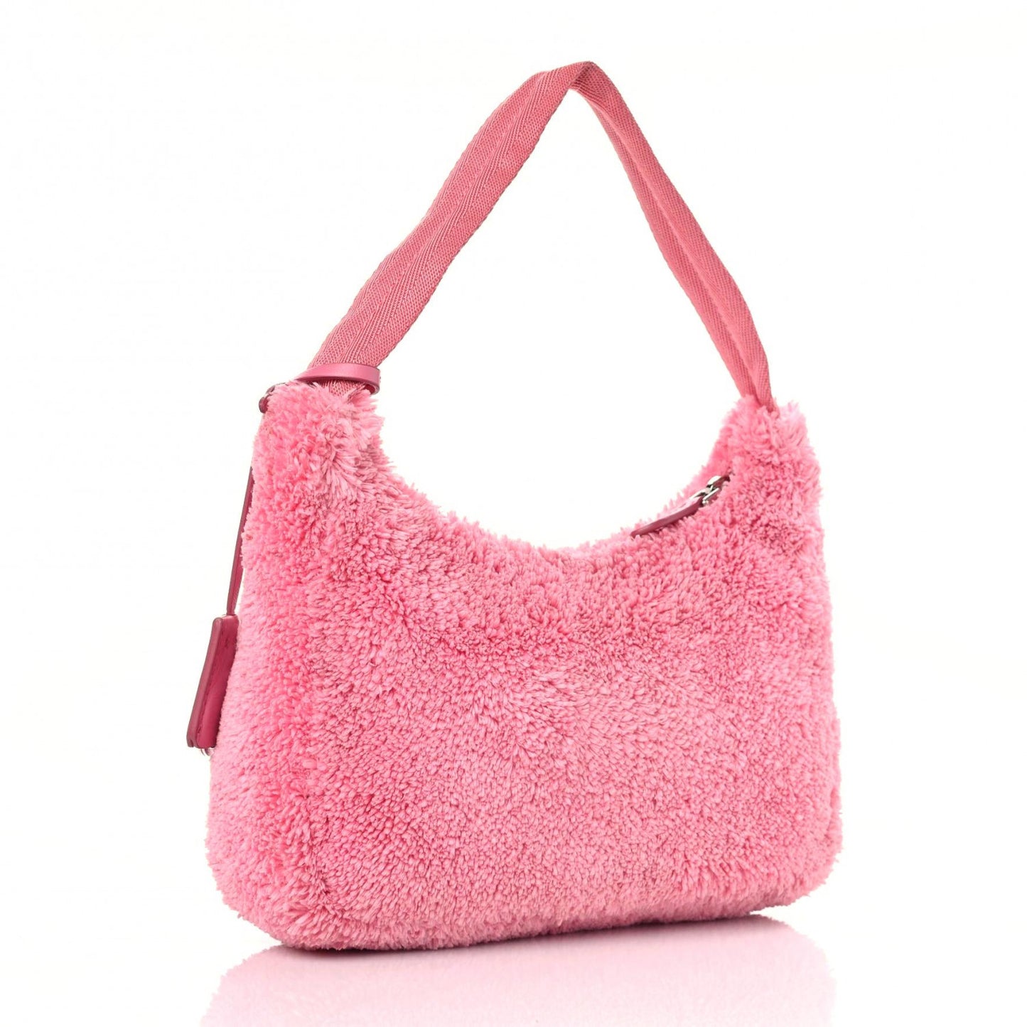 Terry Cloth Mini Re-Edition 2000 Bag Petalo Black