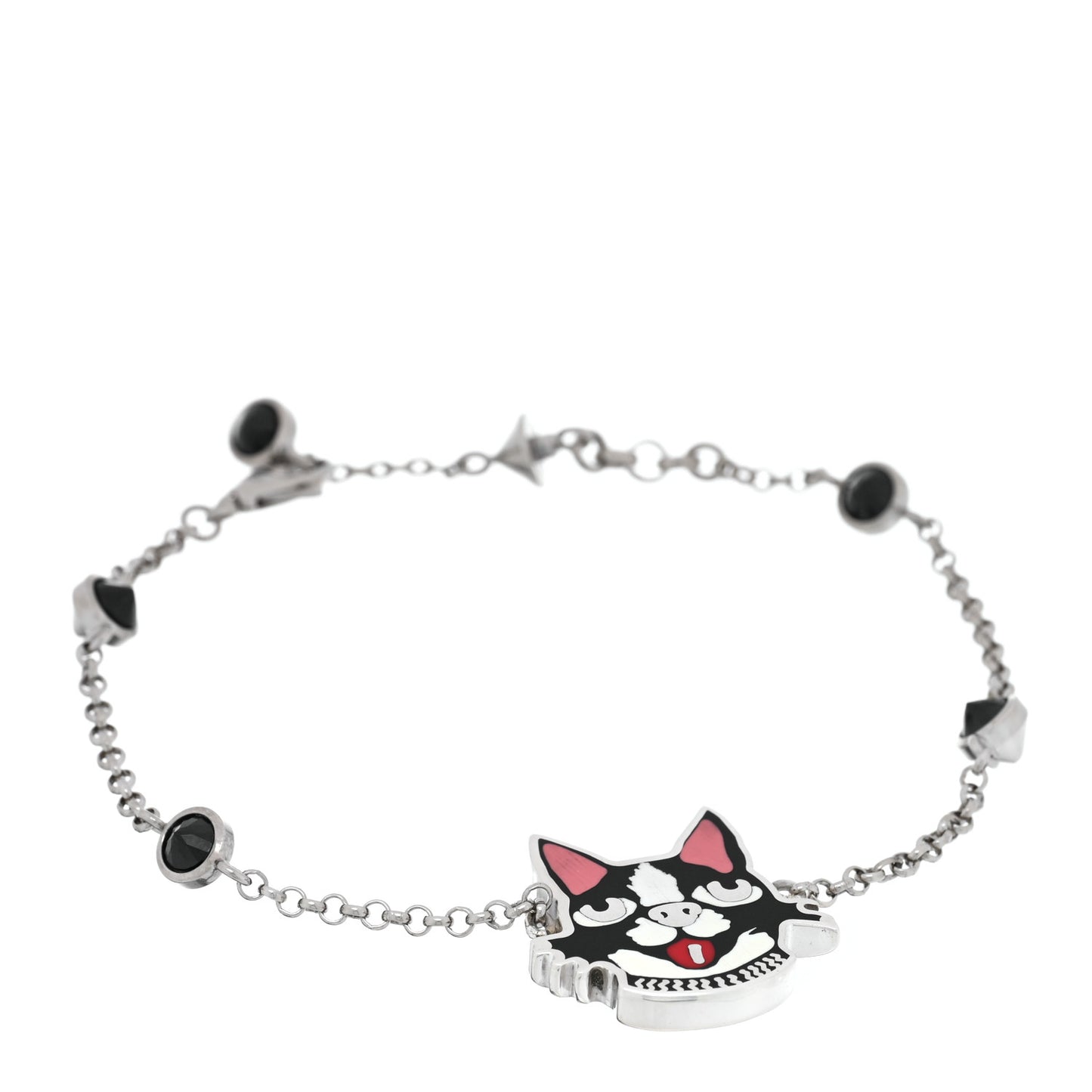 Sterling Silver Black Spinel Enamel Bosco Bracelet
