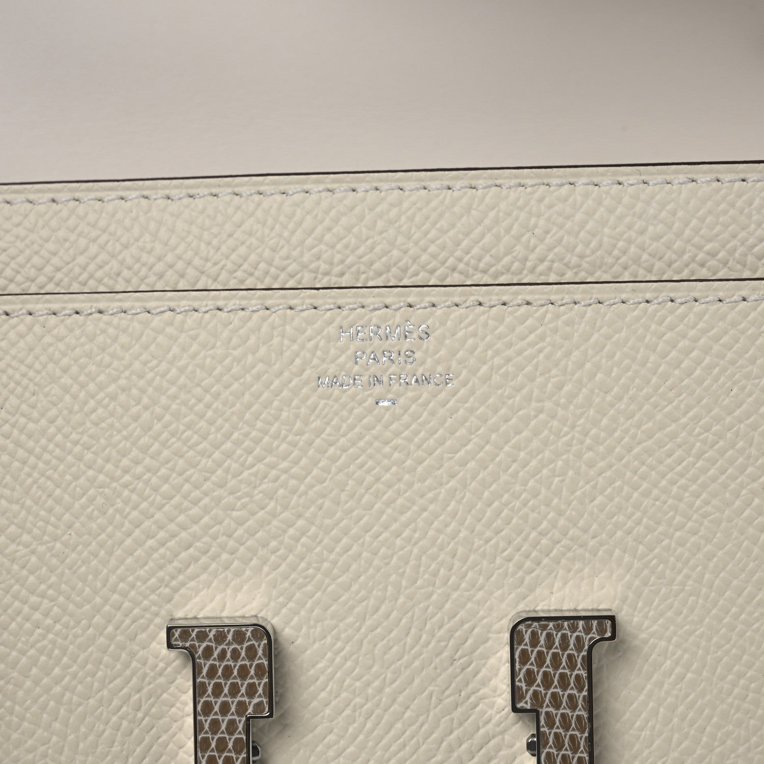 Hermes Epsom Lizard Constance Wallet To Go Nata 6 of 11