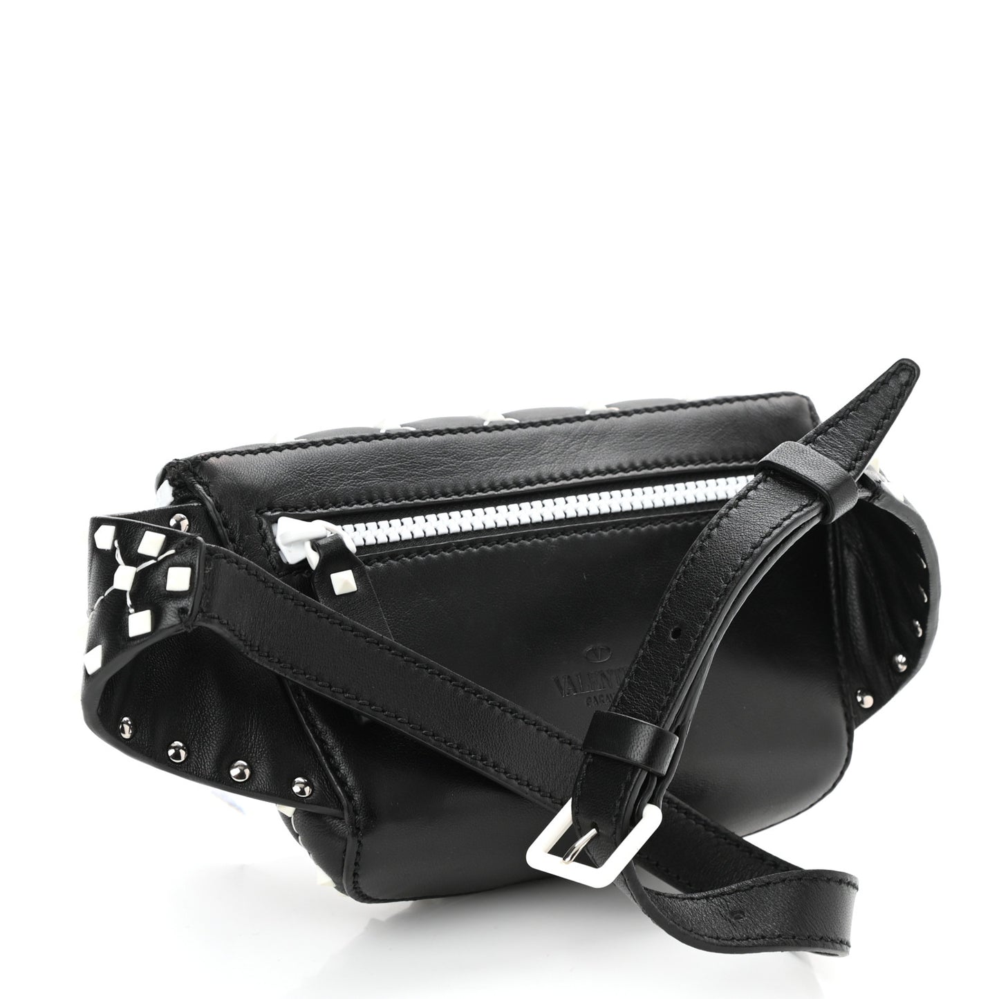 Nappa Free Rockstud Spike Belt Bag Black