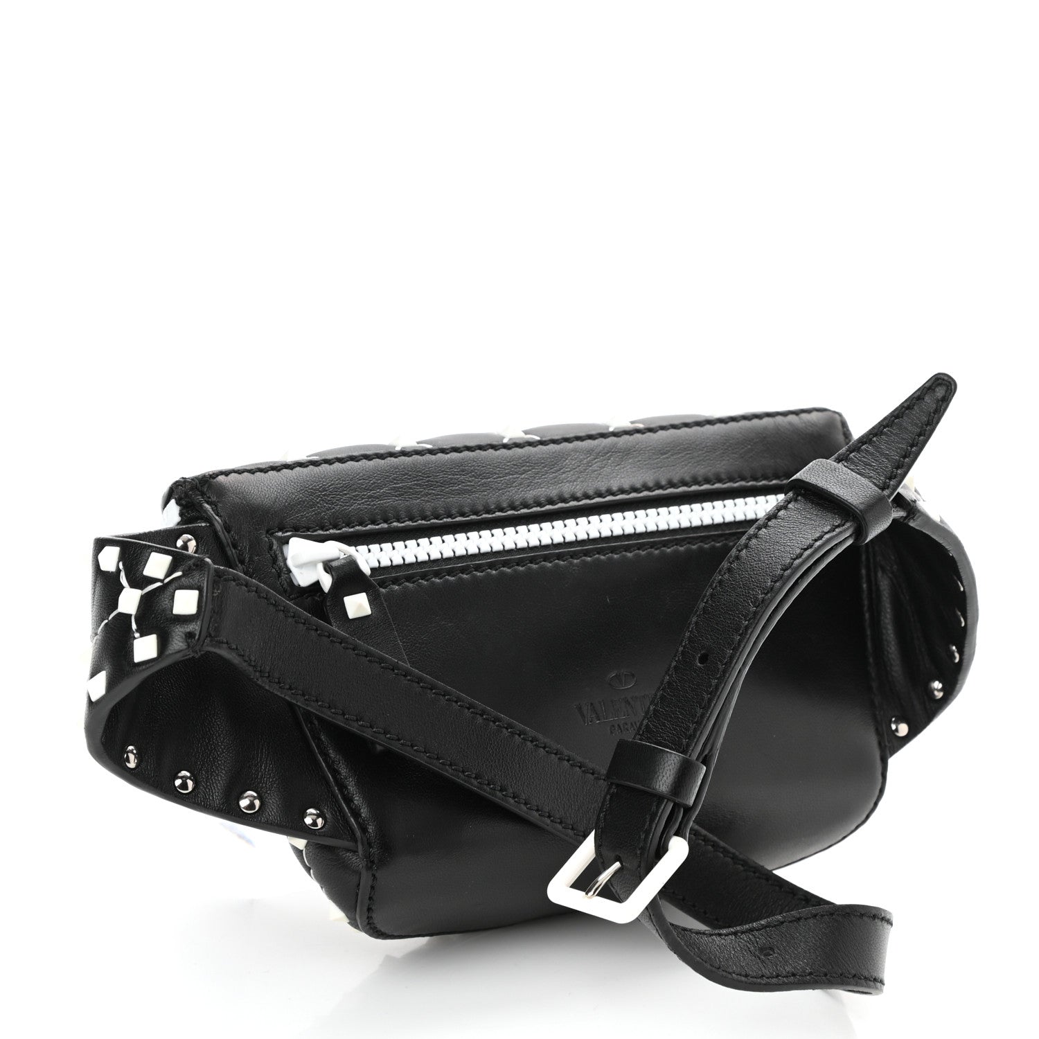 Valentino Garavani Nappa Free Rockstud Spike Belt Bag Black 3 of 7