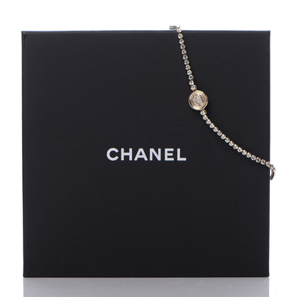 Chanel Crystal CC Chain Short Necklace Gold 6 of 6