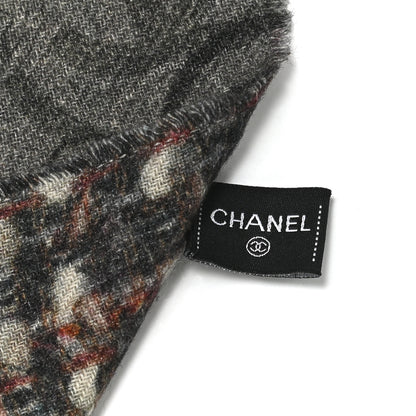 Chanel Cashmere CC Scarf Grey Multicolor 3 of 3