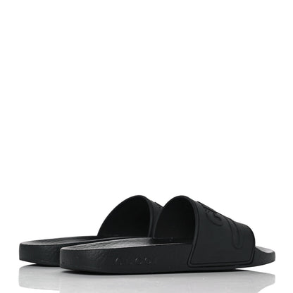 Gucci Rubber Womens Logo Slide Sandals 36 Black 4 of 8