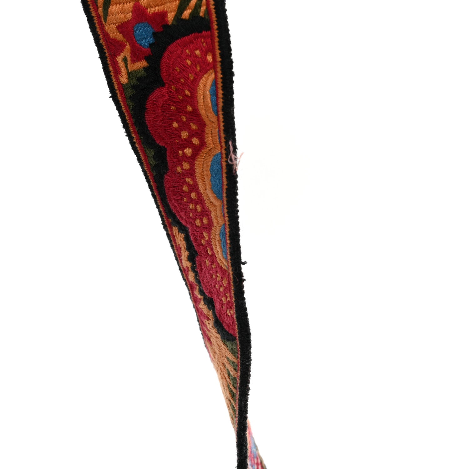 Valentino Garavani Calfskin Enchanted Wonderland Medium Guitar Strap Rockstud Rolling Flap Saddle Bag Rubin 12 of 15