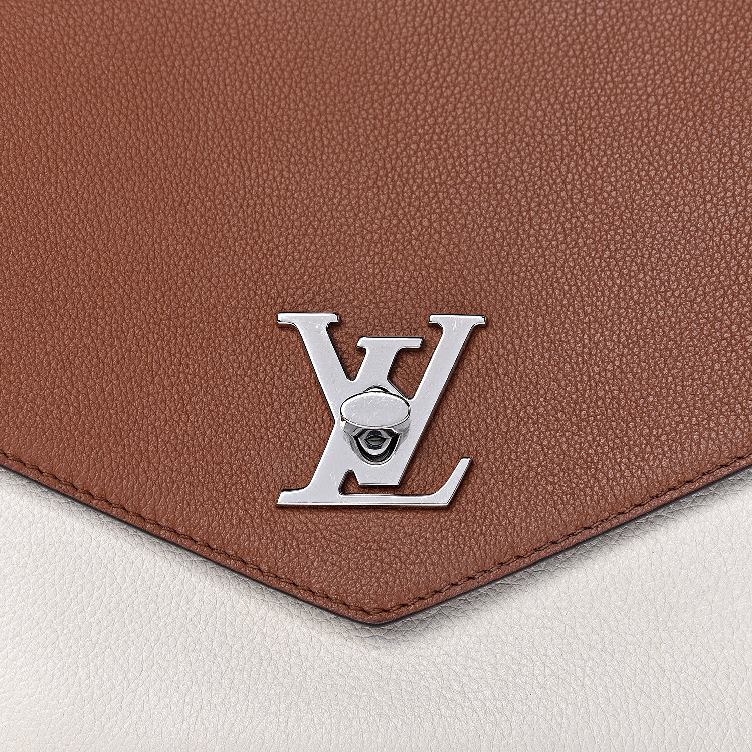 Louis Vuitton Soft Calfskin My Lockme Top Handle Caramel Creme Black 7 of 11