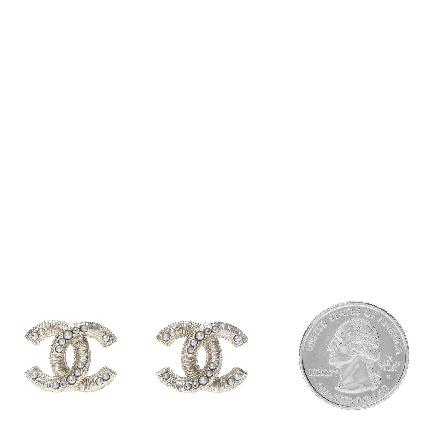 Chanel Pearl CC Earrings Gold 2 of 8