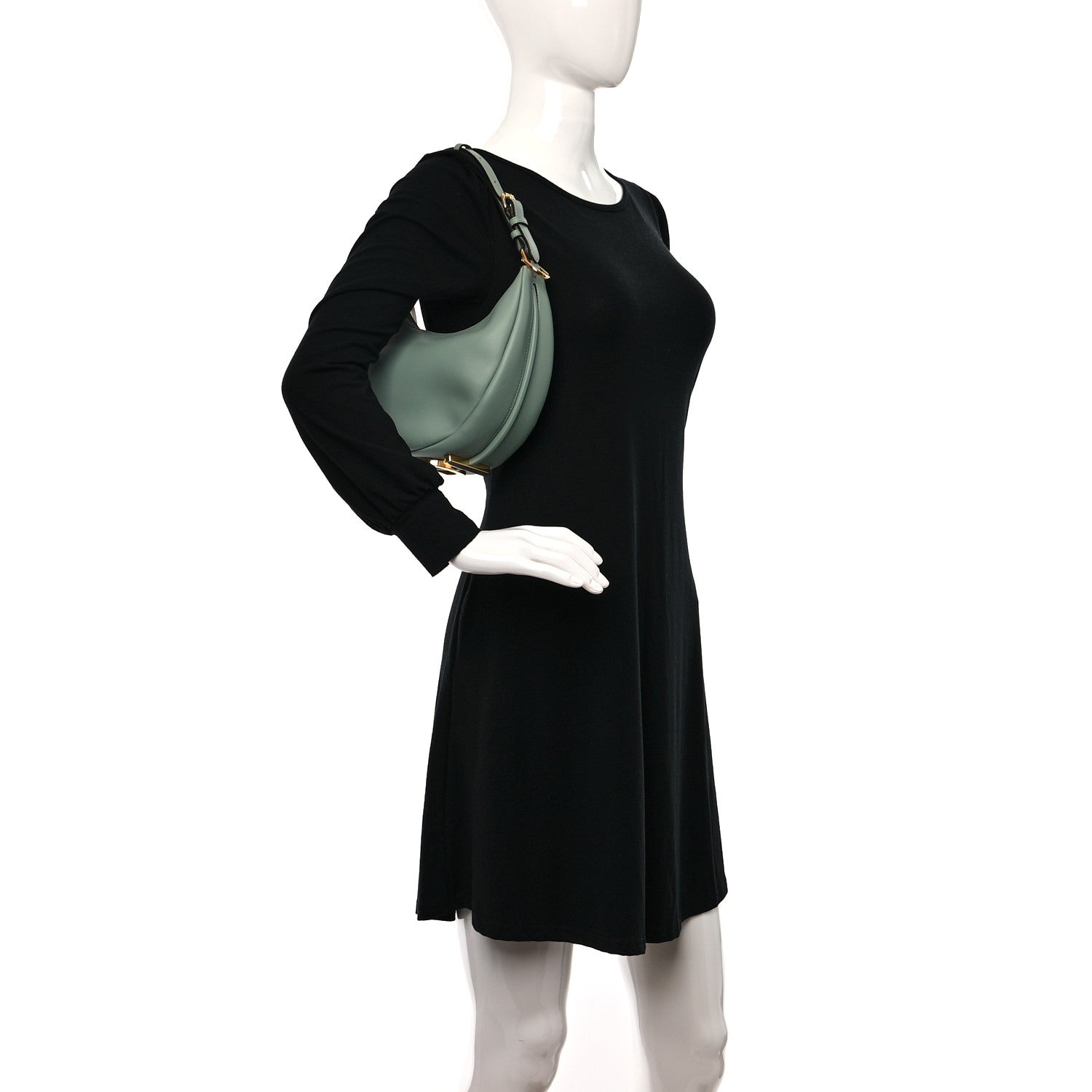Fendi Vitello Grace Matte Small Fendigraphy Hobo Bag Menta 2 of 11
