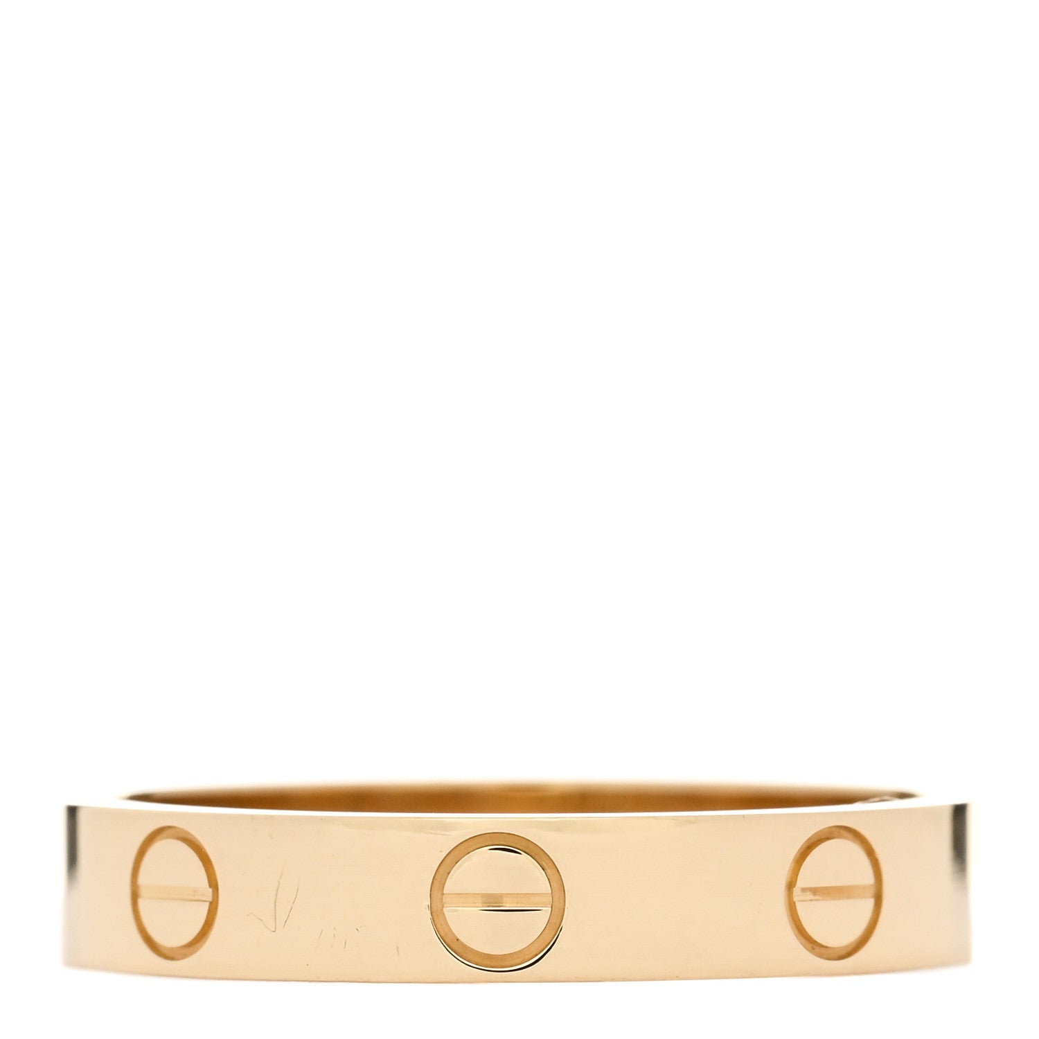 Cartier 18K Yellow Gold 3.5mm LOVE Wedding Band Ring 56 7.5 3 of 5