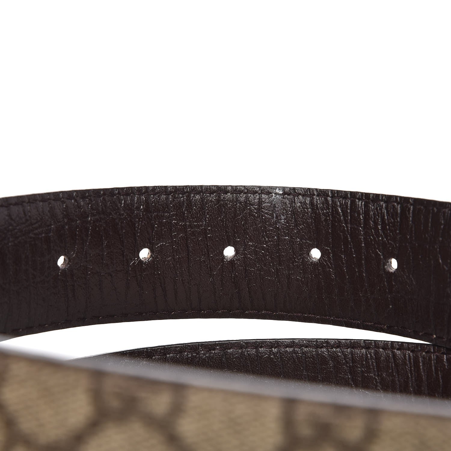 Gucci GG Plus Monogram Interlocking G Belt 85 34 Dark Brown 4 of 5