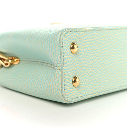 Louis Vuitton Taurillon Summer Stardust Mini Capucines Vert D'eau 11 of 13