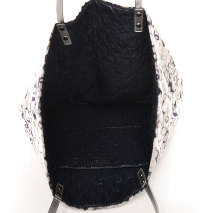Chanel Nylon Cat Emoticon Tote Navy Silver 6 of 8