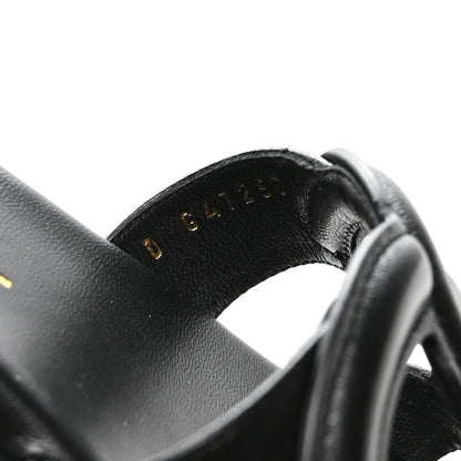 Chanel Lambskin CC Cut Out Mules Sandals 36 Black 8 of 9