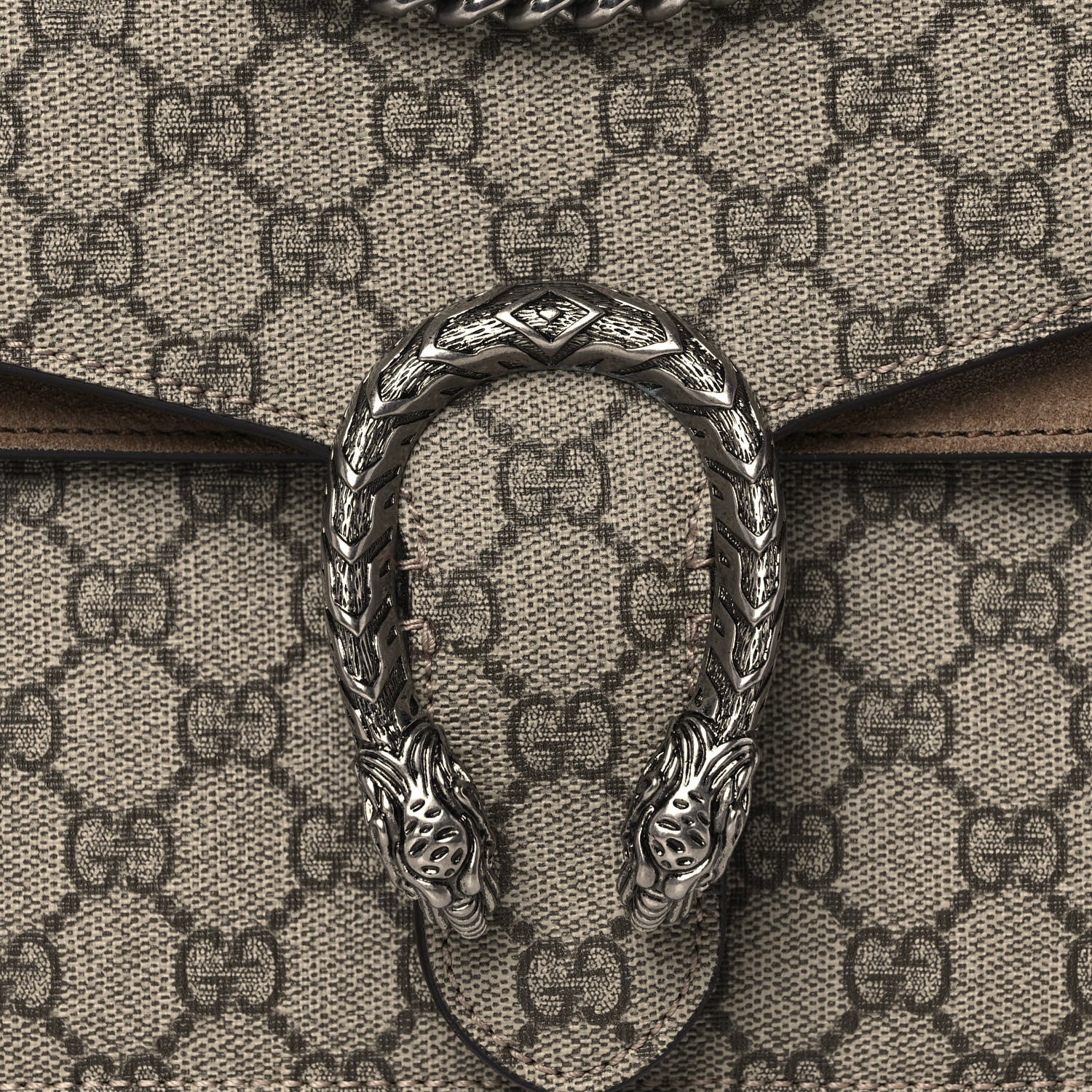 Gucci GG Supreme Monogram Small Dionysus Shoulder Bag Taupe 8 of 11