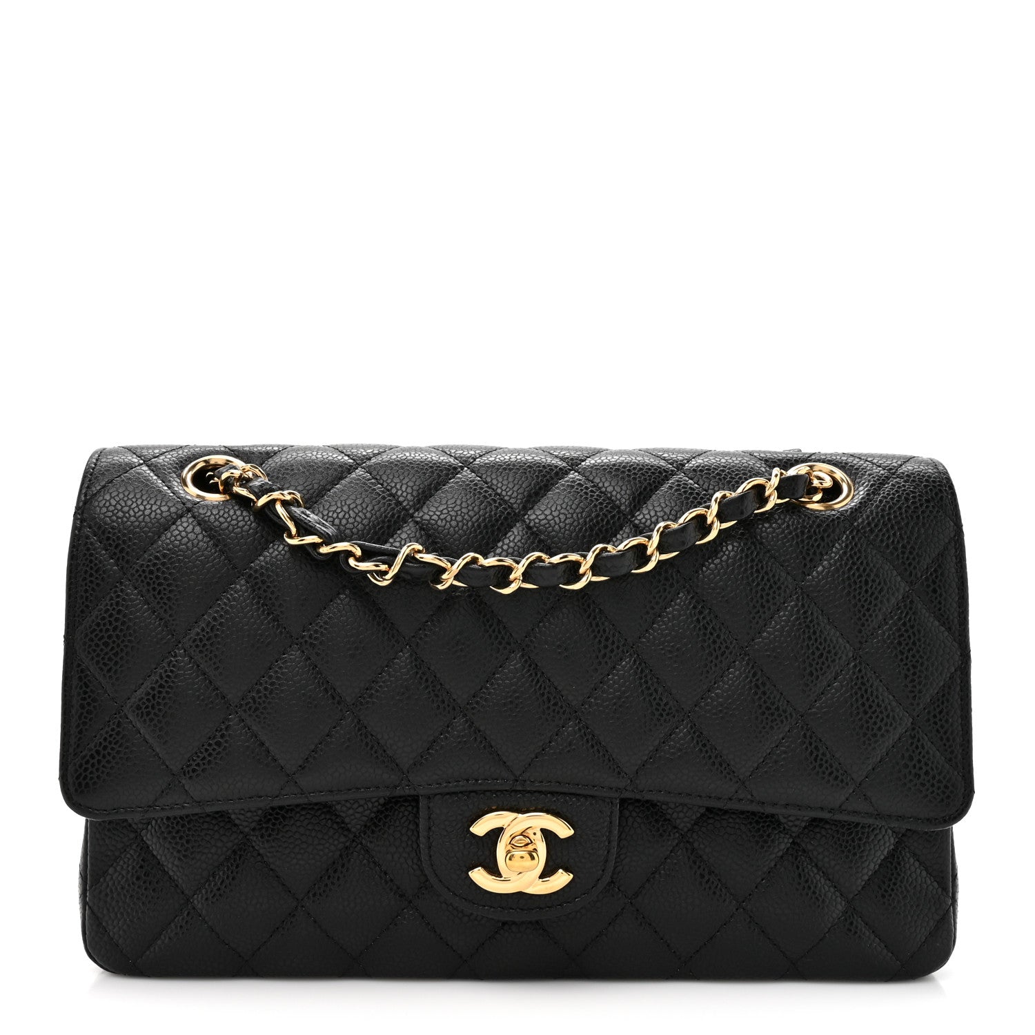Chanel Caviar Quilted Medium Double Flap Black 1 of 12