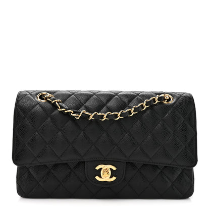 Chanel Caviar Quilted Medium Double Flap Black 1 of 12