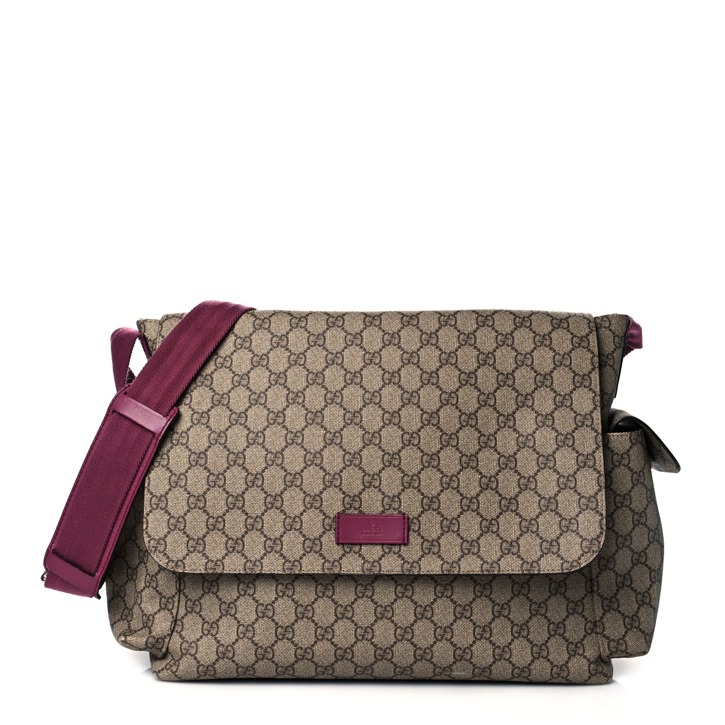 GG Plus Monogram Messenger Diaper Bag Fuchsia