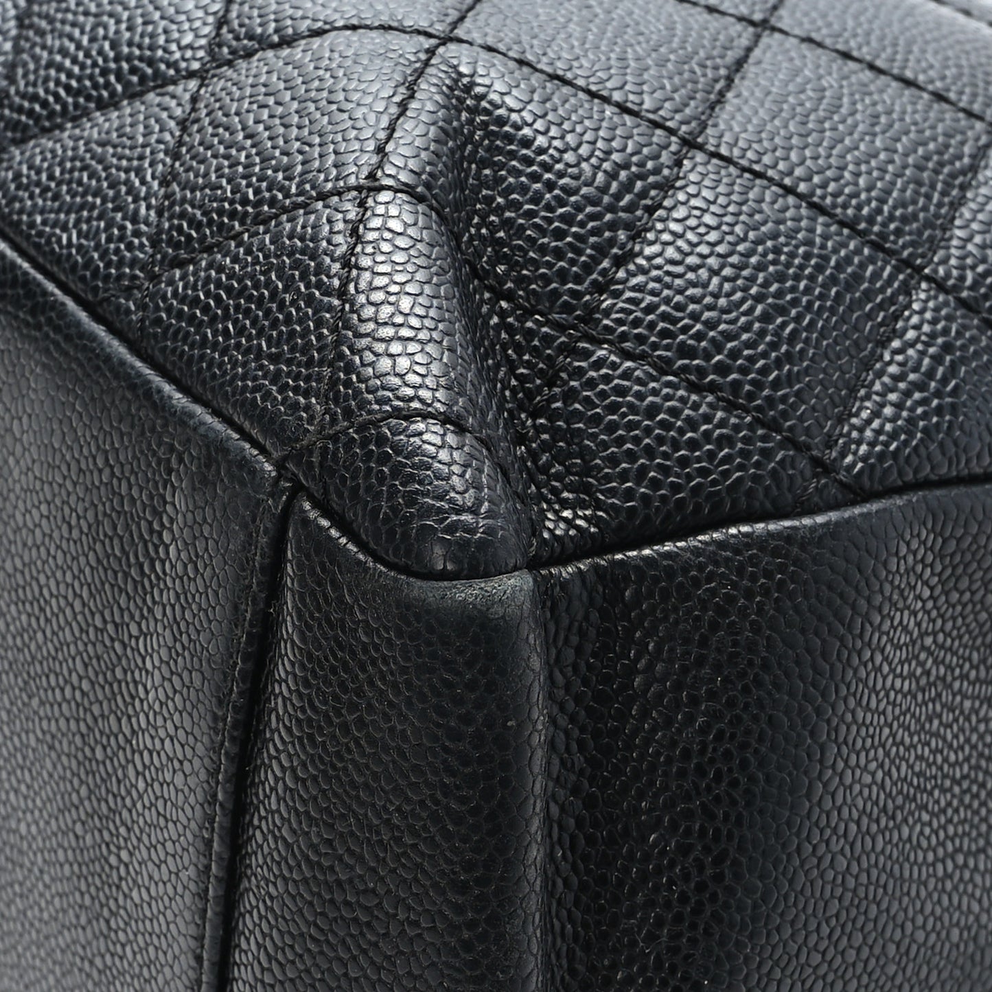 Caviar Quilted Grand Shopping Tote GST Black