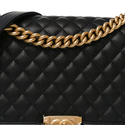 Chanel Caviar Quilted New Medium Boy Flap Black 7 of 10