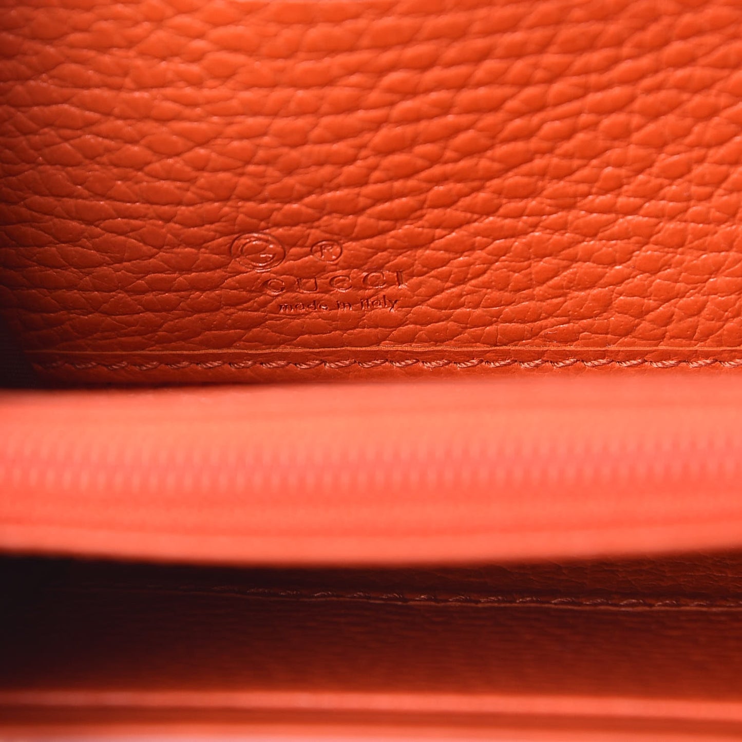 Monogram Dollar Calfskin Zip Around Wallet Beige Ebony Sun Orange