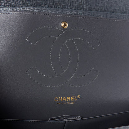 Chanel Caviar Quilted Jumbo Double Flap Dark Grey 6 of 11