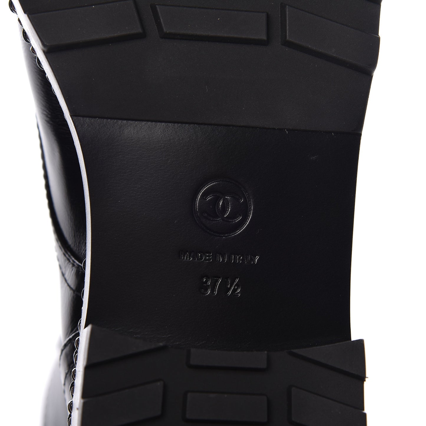 Crackled Calfskin Velvet Pearl Combat Short Boots 37.5 Black