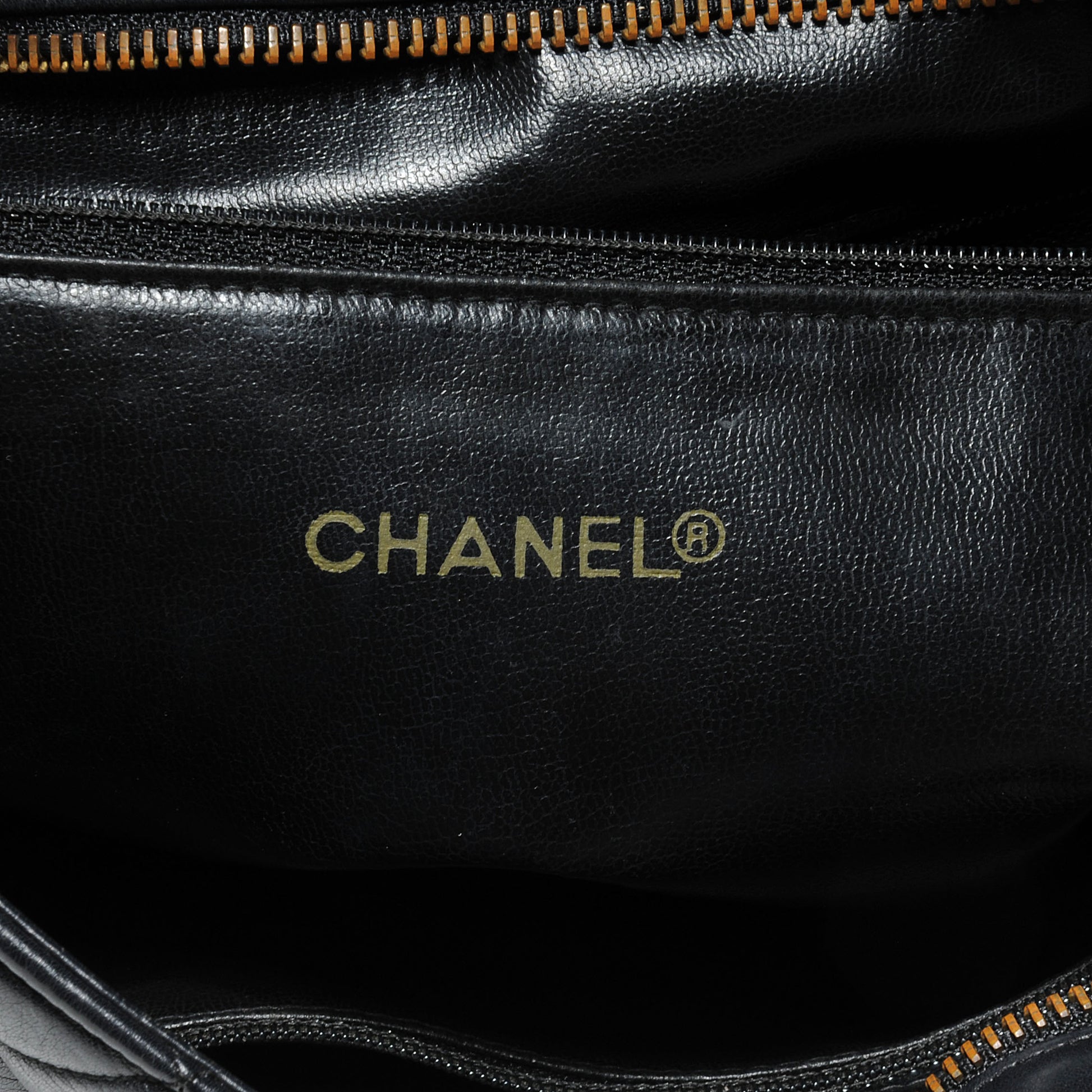 Chanel Lambskin Shopping Tote Black 5 of 9